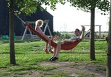 Feriebarn Lillian Ritter Med Feriefar Jeppe Og Datter Celia I Himmelev Juli 2016